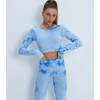 Мармуровий комплект Crop top+Leggings marble 03